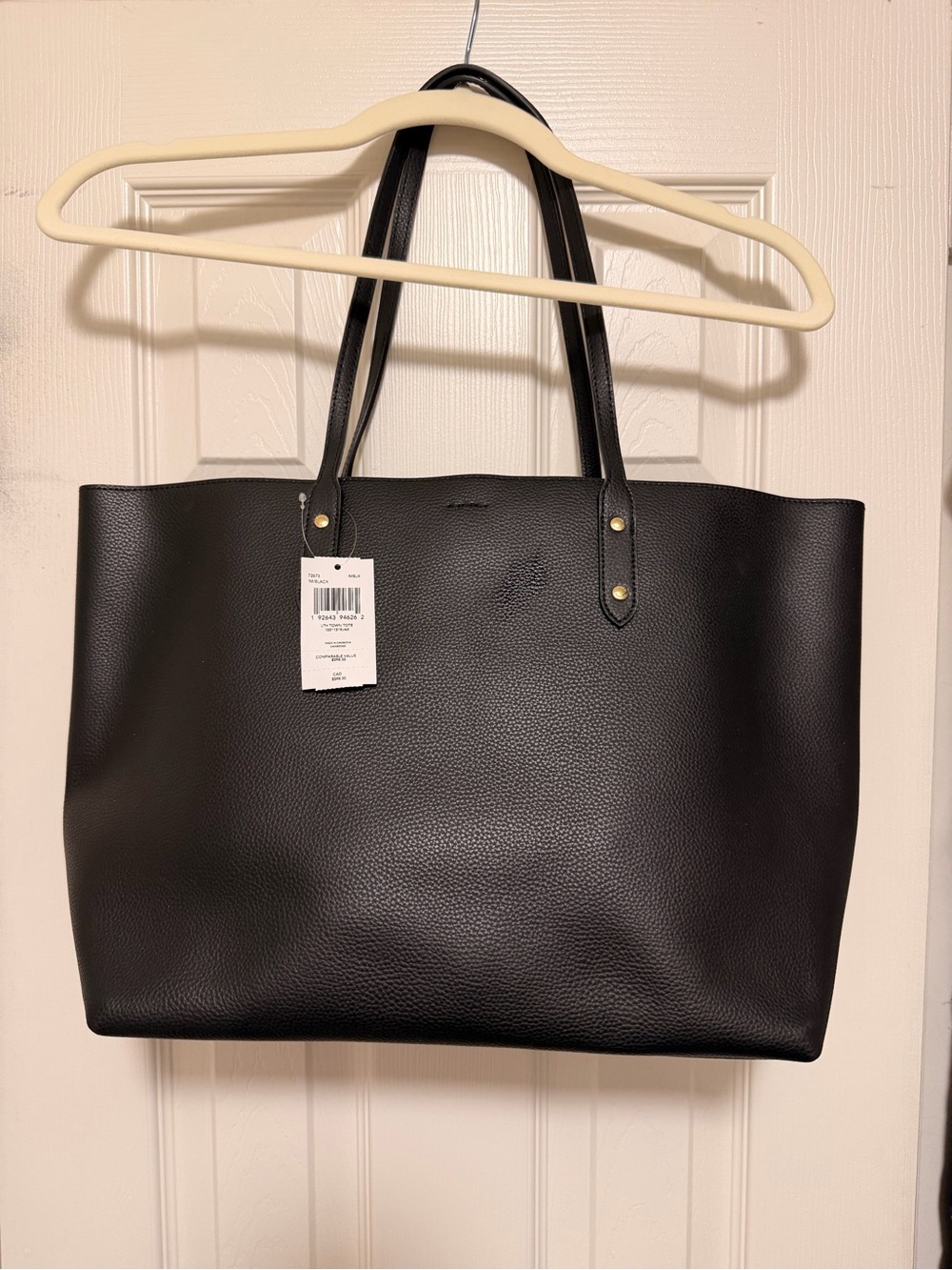 Coach Town Tote Black Leather Large Carryall NWT - Picture 10 of 11